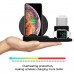 3 in 1 Qi Wireless Fast Charging Stand for iPhone 8/ 8Plus/ X/ Xr/ Xs/ Xs Max, Apple Watch 1/ 2/ 3/ 4, and Airpods support